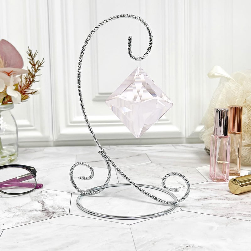Bard's Twisted Silver Ornament Stand, Small, 7" H x 5.125" W x 5.125" D - Image 4